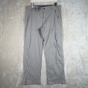 Prana Men's Cargo Pants 34x30 Khaki Convertible Snap Leg Outdoor Hiking Gorpcore